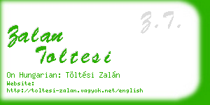 zalan toltesi business card