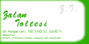 zalan toltesi business card